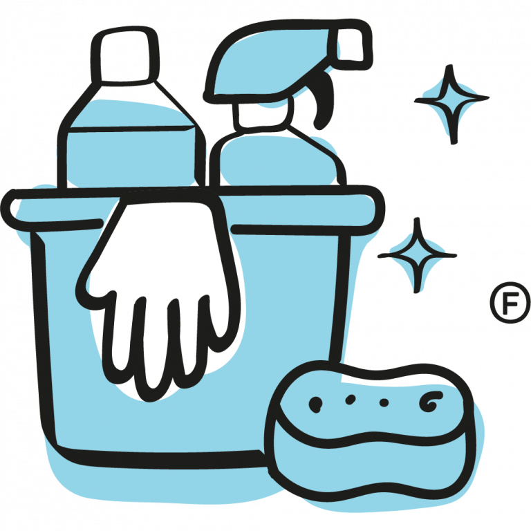 household cleaning products graphic